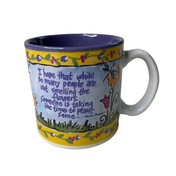 Inspiring Floral Oversize Mug in Gift Box Motivational Quote  Inscribed u - Picture 2 of 8